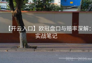 【开云入口】欧冠盘口与赔率深解：实战笔记
