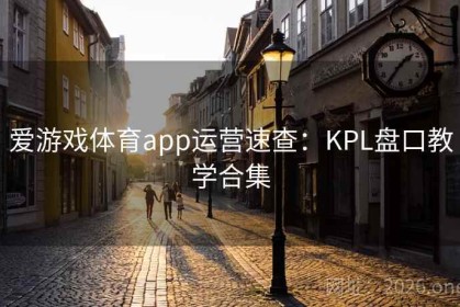 爱游戏体育app运营速查：KPL盘口教学合集