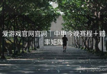 爱游戏官网官网｜中甲今晚赛程＋赔率矩阵